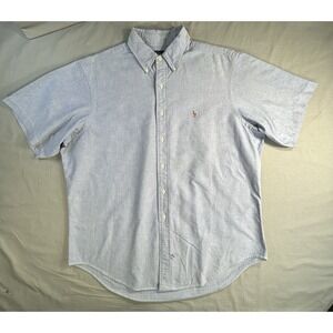 Vintage Ralph Lauren Button Down Short Sleeve  Shirt Men's Size 17-34 XL
